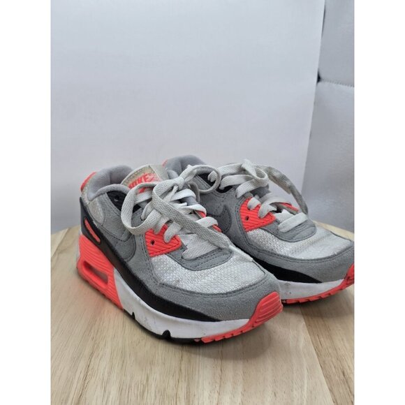 Nike Air Max 90 Toddler Size 13C Red/White/Dark Gray Sneakers DC8332-100 - Picture 5 of 9